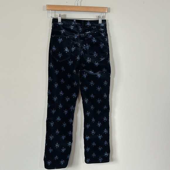 Rebecca Taylor La Vie Celeste Floral Velvet Jacket AND Pant Set XS Pant Sz 25 - Picture 5 of 16